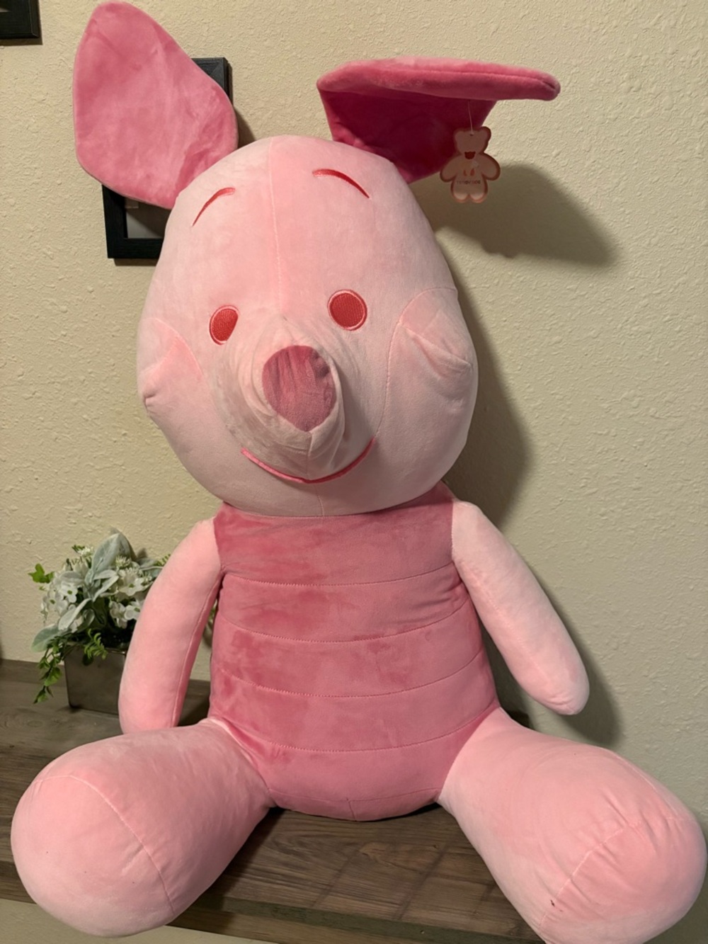 Disney Piglet Large Plush Winnie the Pooh Pink Stuffed Animal w/ Tag